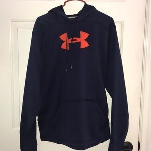 Under Armour Women’s navy blue and orange hoodie